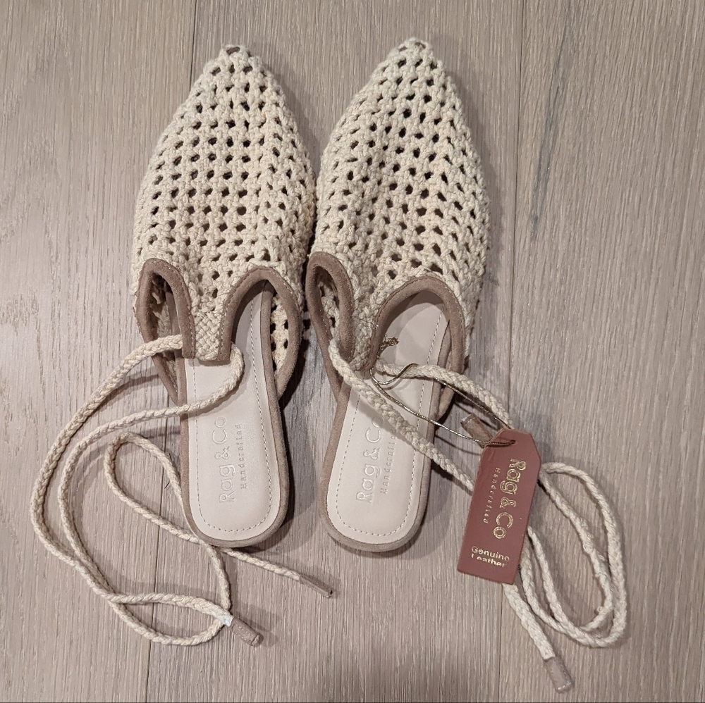 Beige Crochet Women's Shoes